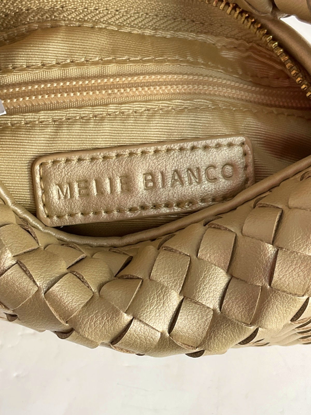 Melie Bianco Gold Woven Handbag