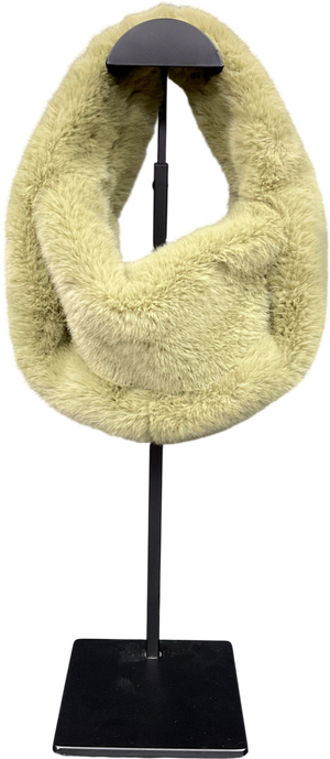 ZARA Green Faux Fur Bag One Size
