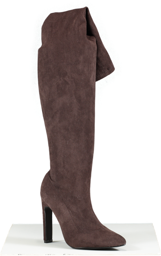 Fashion Nova Brown Places To Be Over The Knee Boots UK 6 EU 39 👠