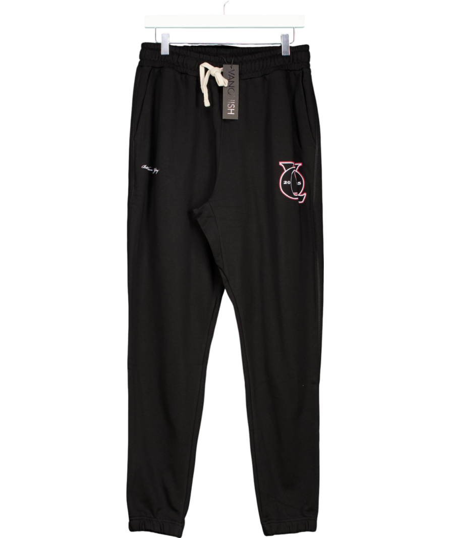 Vanquish Black Tsp Interlock Tapered Sweatpants UK L