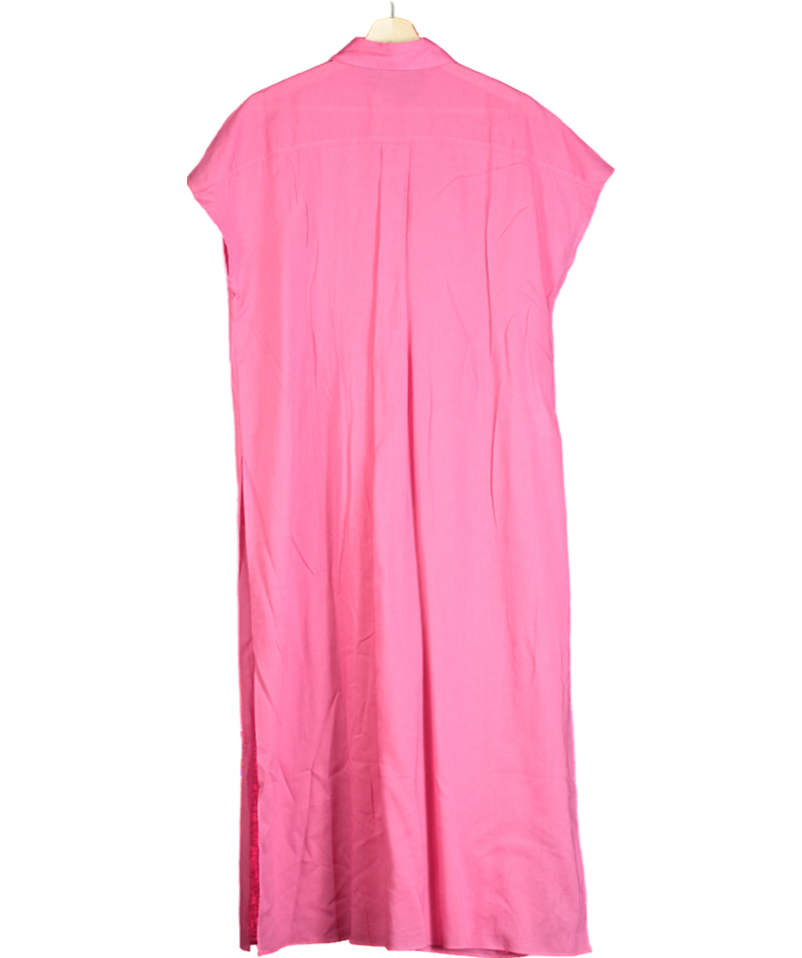 MANGO Pink Shirt Dress With Slits UK M