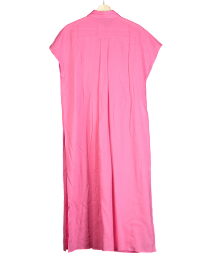 MANGO Pink Shirt Dress With Slits UK M