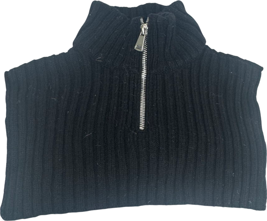 SL1P Black Quarter Zip Neck Warmer One Size