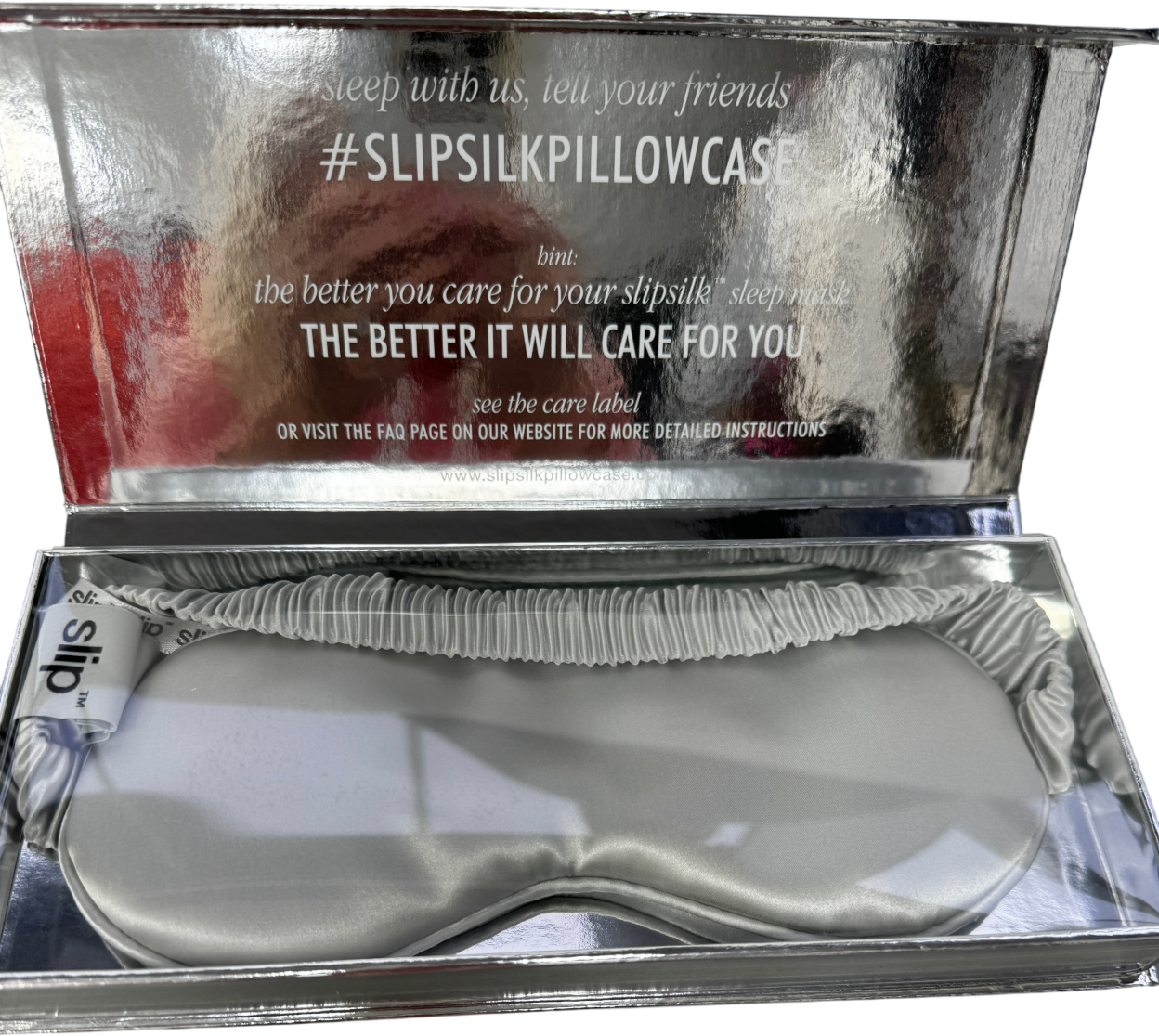 SLIP Light Grey Contour Sleep Mask Grey