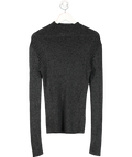Dion Lee Black Wool Blend Ribbed Top UK 12
