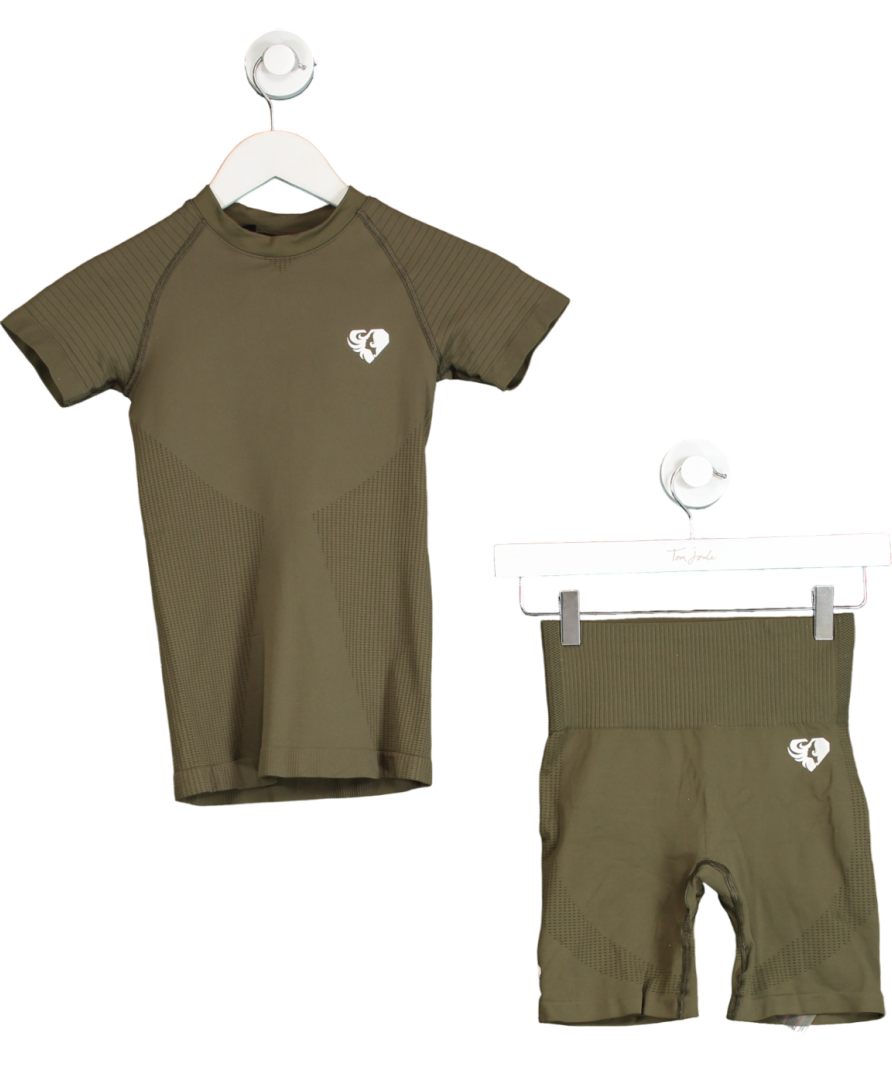 Womens Best Green Power Seamless T-shirt And Short Set UK XS
