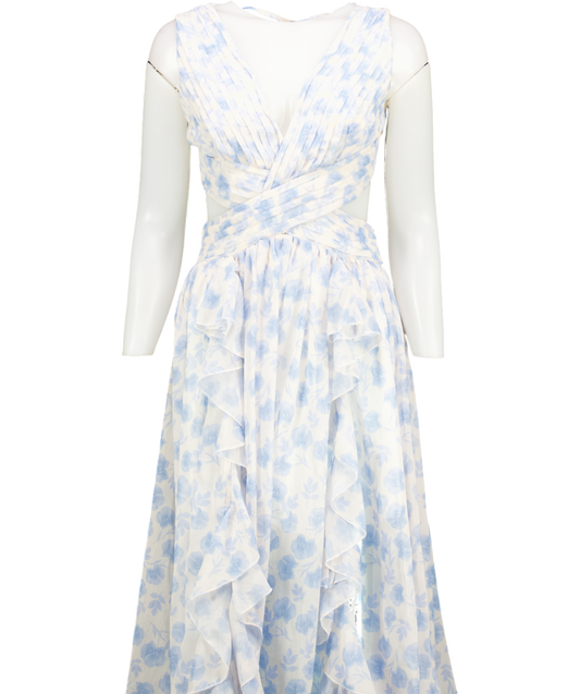 ALB Anne Louise Blue Astrid Maxi Dress UK 8