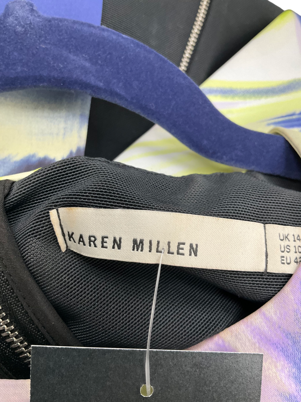 Karen Millen Multicoloured Sleeveless Midi Dress UK 14