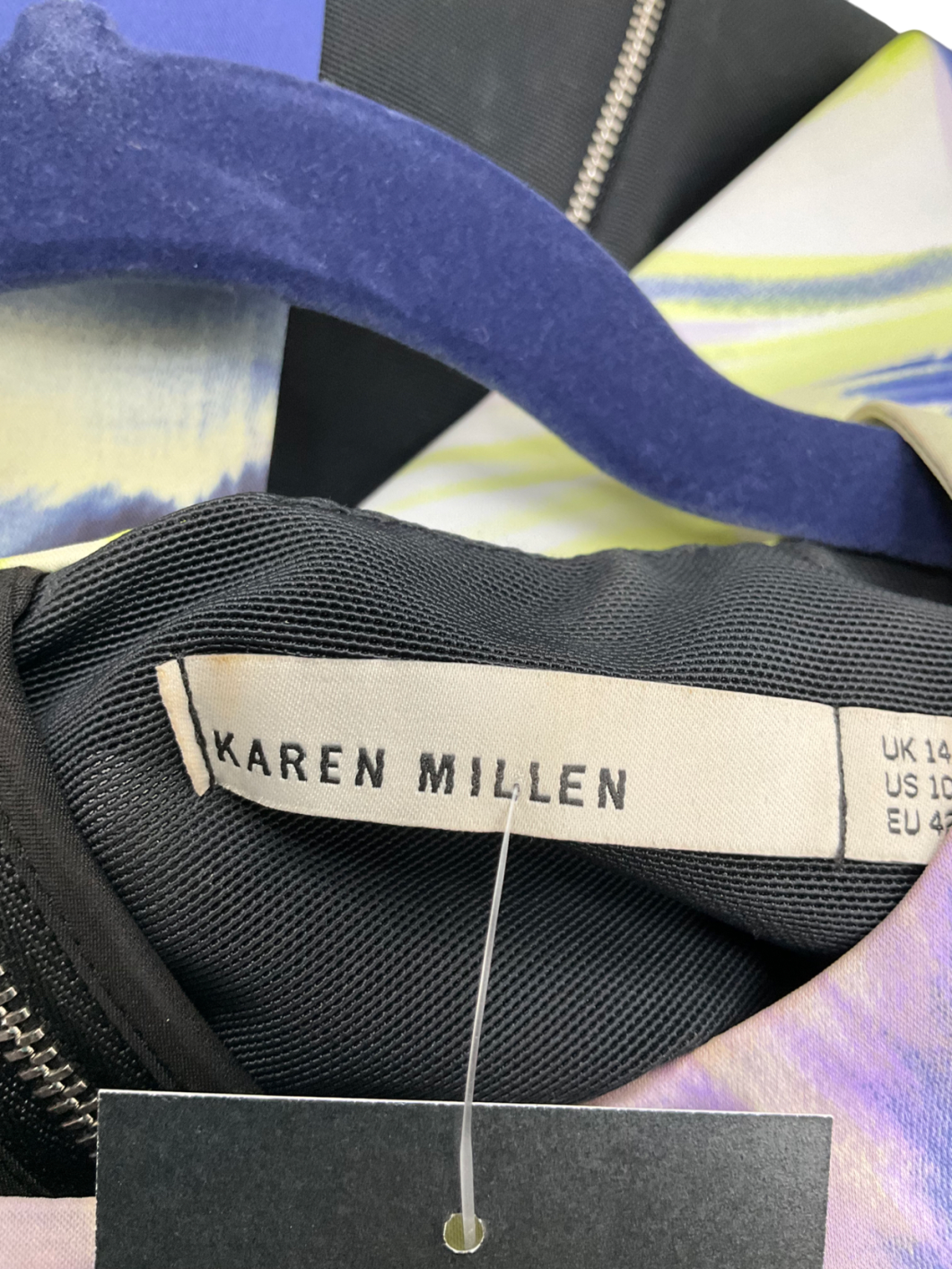 Karen Millen Multicoloured Sleeveless Midi Dress UK 14