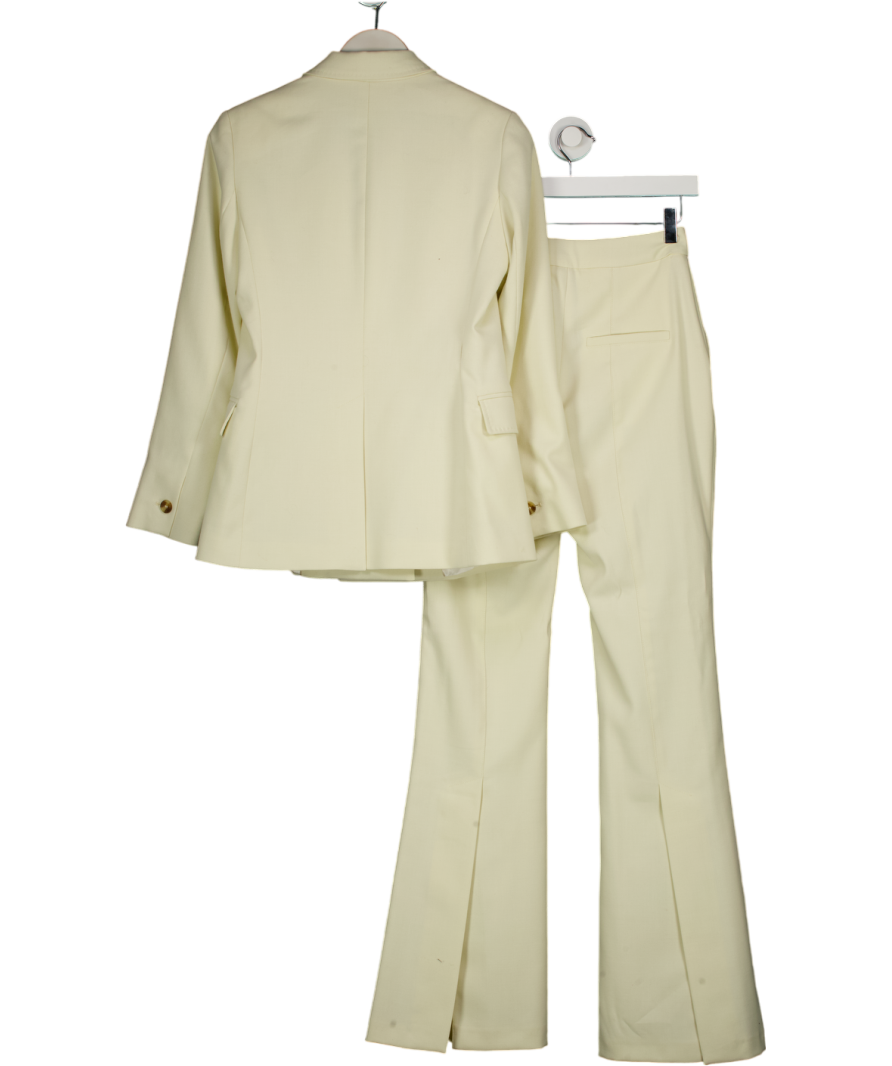 Ted Baker Cream 2-piece Blazer ( Uk 8) And Joannit Tab-detail Wide-leg Woven Trousers UK 6
