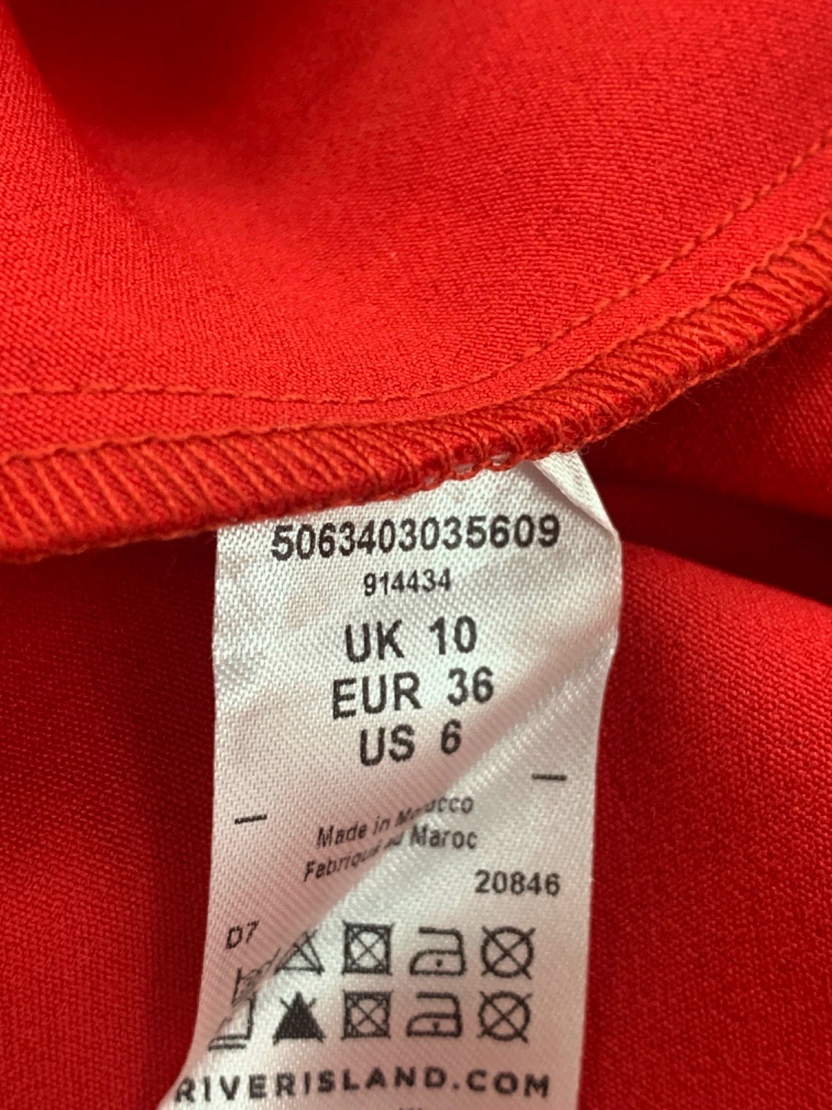 River Island Red Asymmetric Sleeveless Top UK 10