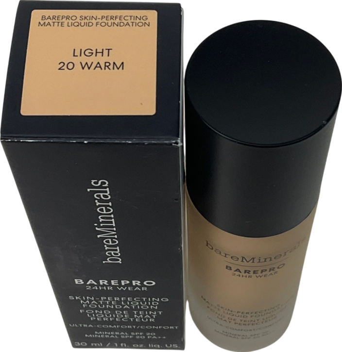 bare minerals Original Pure Serum Radiant Natural Liquid Foundation Mineral Spf20 20 Warm 30ml