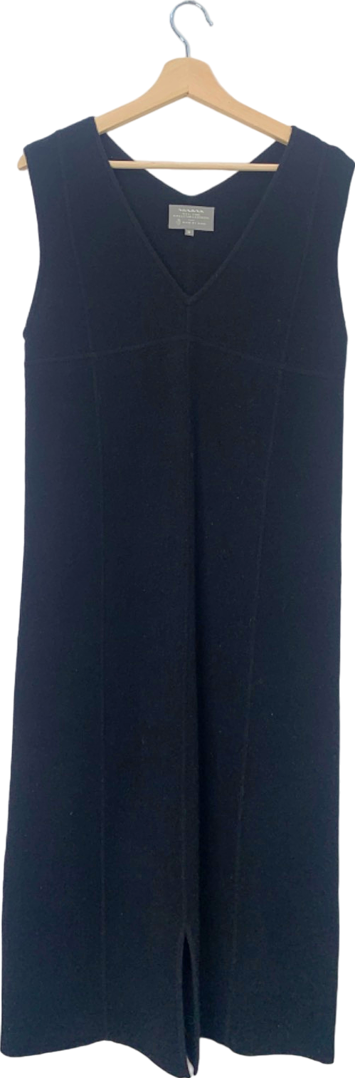Varana Black Cashmere Sleeveless Dress UK M