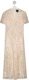 Needle & Thread Blush Pink Sequinned  Mila Gloss Dress UK 8