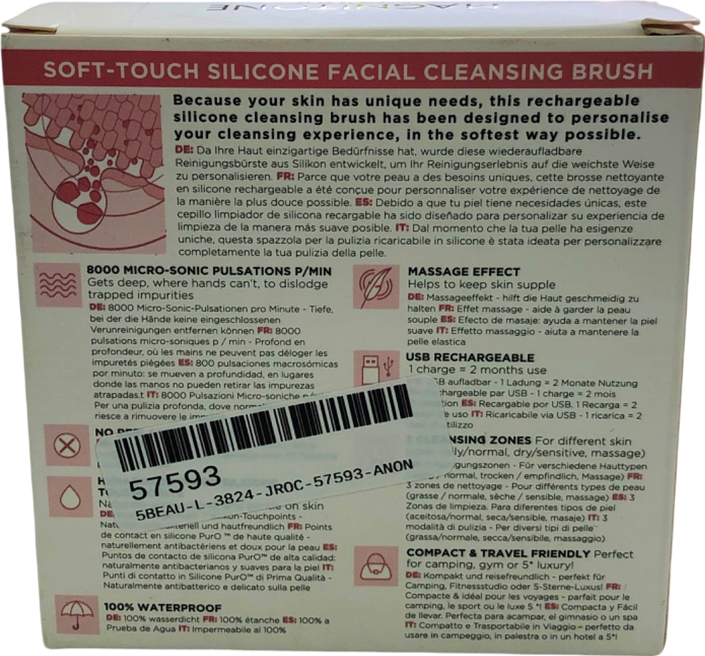 Magnitone XOXO Micro-Sonic Soft-Touch Silicone Facial Cleansing Brush