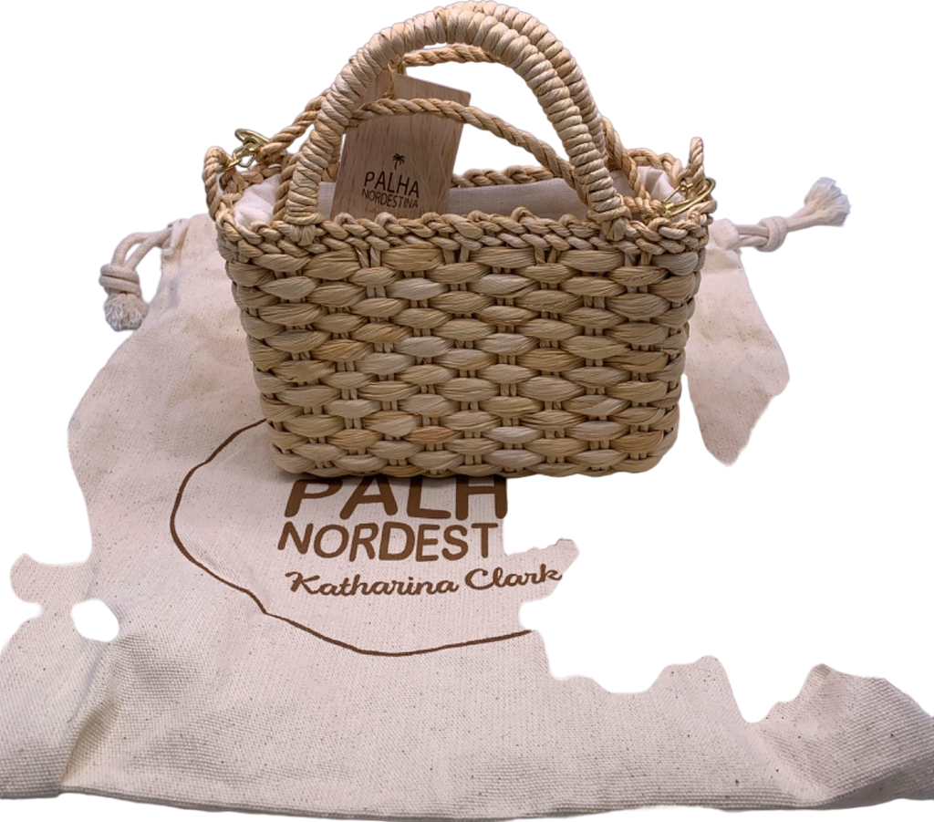 Palha Natural Woven Mini Basket Bag One Size