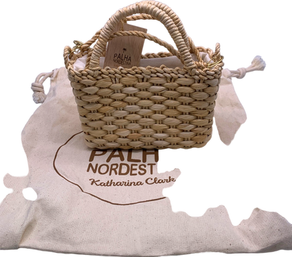 Palha Natural Woven Mini Basket Bag One Size