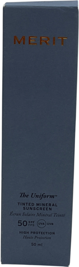 merit The Uniform Tinted Mineral Sunscreen Spf 50 50ml