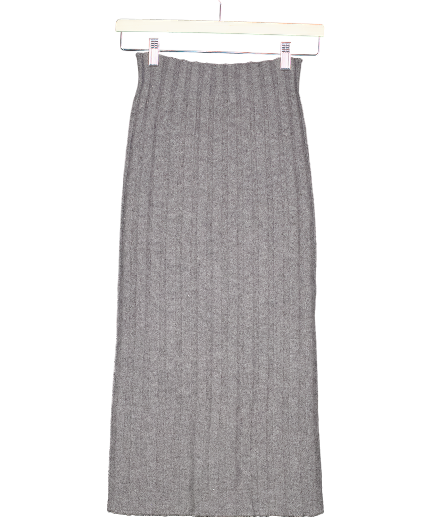 CIL Cashmere In Love Grey Lenny Cashmere Pencil Skirt UK S
