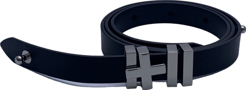 dylan kaine Black The Birkin Belt Silver UK S