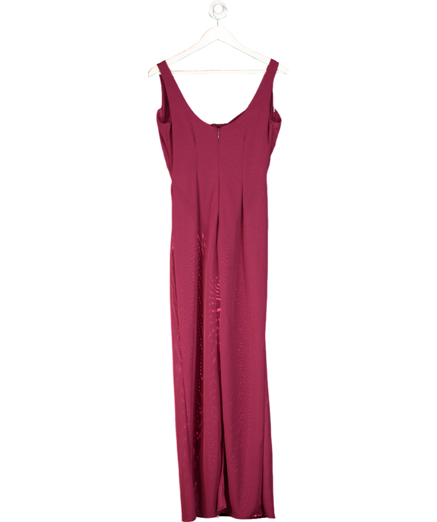 House of CB Wine Red Robina Internal-bodysuit Mesh Maxi Dress ( Bigger Cup D-e) UK L
