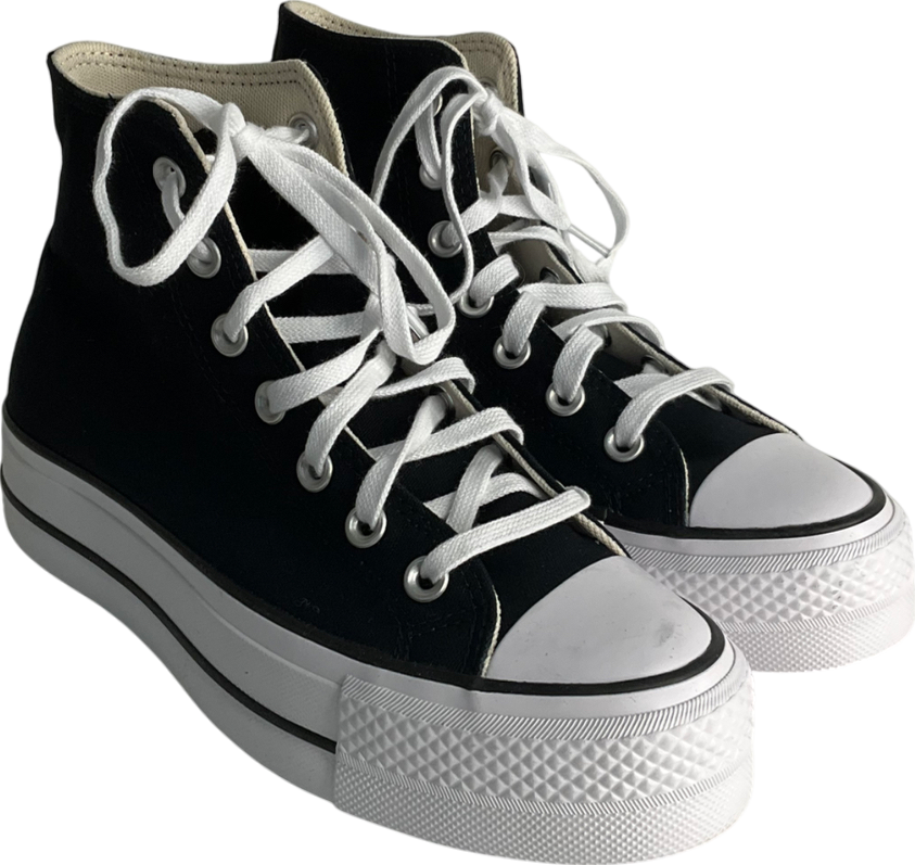 Converse All Star Lift Hi Trainers In Black & White UK 4 EU 37 👠