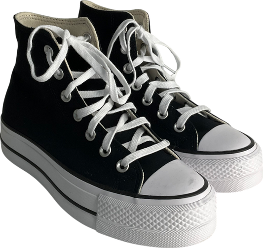 Converse All Star Lift Hi Trainers In Black & White UK 4 EU 37 👠