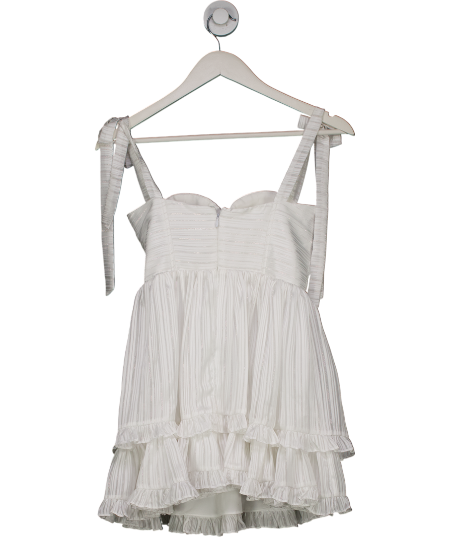 Adeirlina White Pleated Corset Mini Dress UK XS