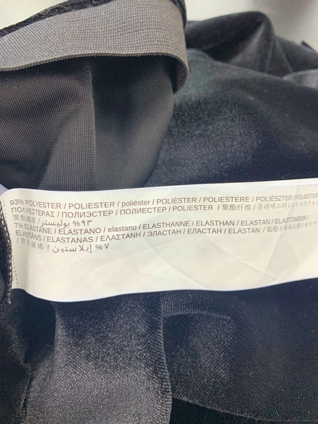 Mango Black Velvet Wide-Leg Trousers UK S