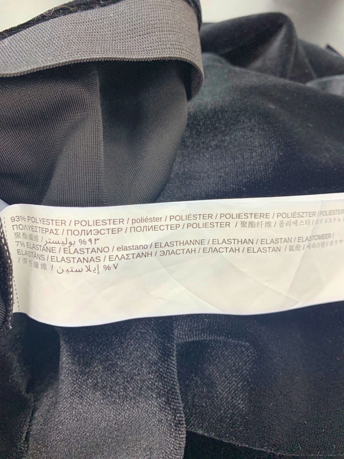 Mango Black Velvet Wide-Leg Trousers UK S