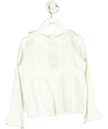 Bonpoint White Cotton Embroidered Blouse 6 Years