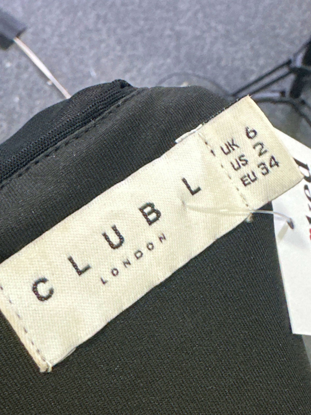 Club L Black Ruched Bodycon Dress UK 6