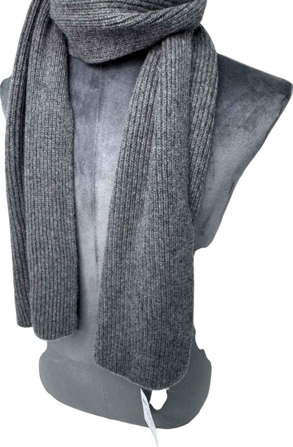 Grey Ribbed Supersoft Scarf One Size