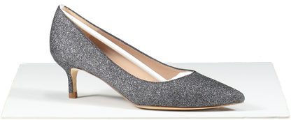 LK Bennett Grey Glitter Kitten Heel Court Shoes BNIB UK 5 EU 38 👠