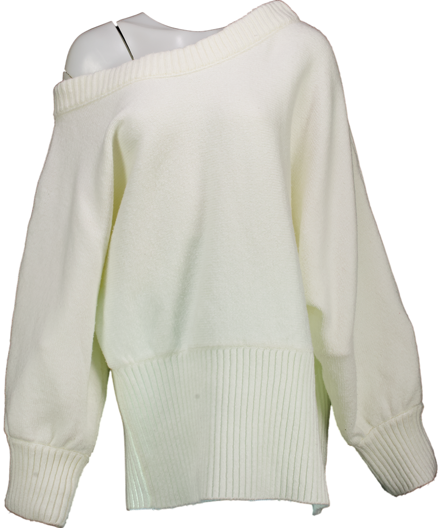 ASOS Cream Off Shoulder Jumper UK M