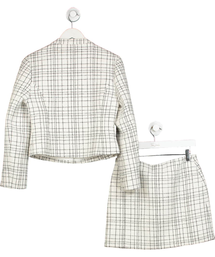 Meshki White Priscilla Tweed Jacket And Mini Skirt UK S