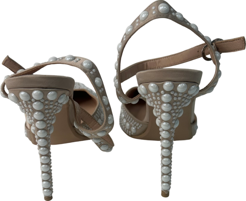 Misspap Nude Gem Heels UK 5 EU 38 👠