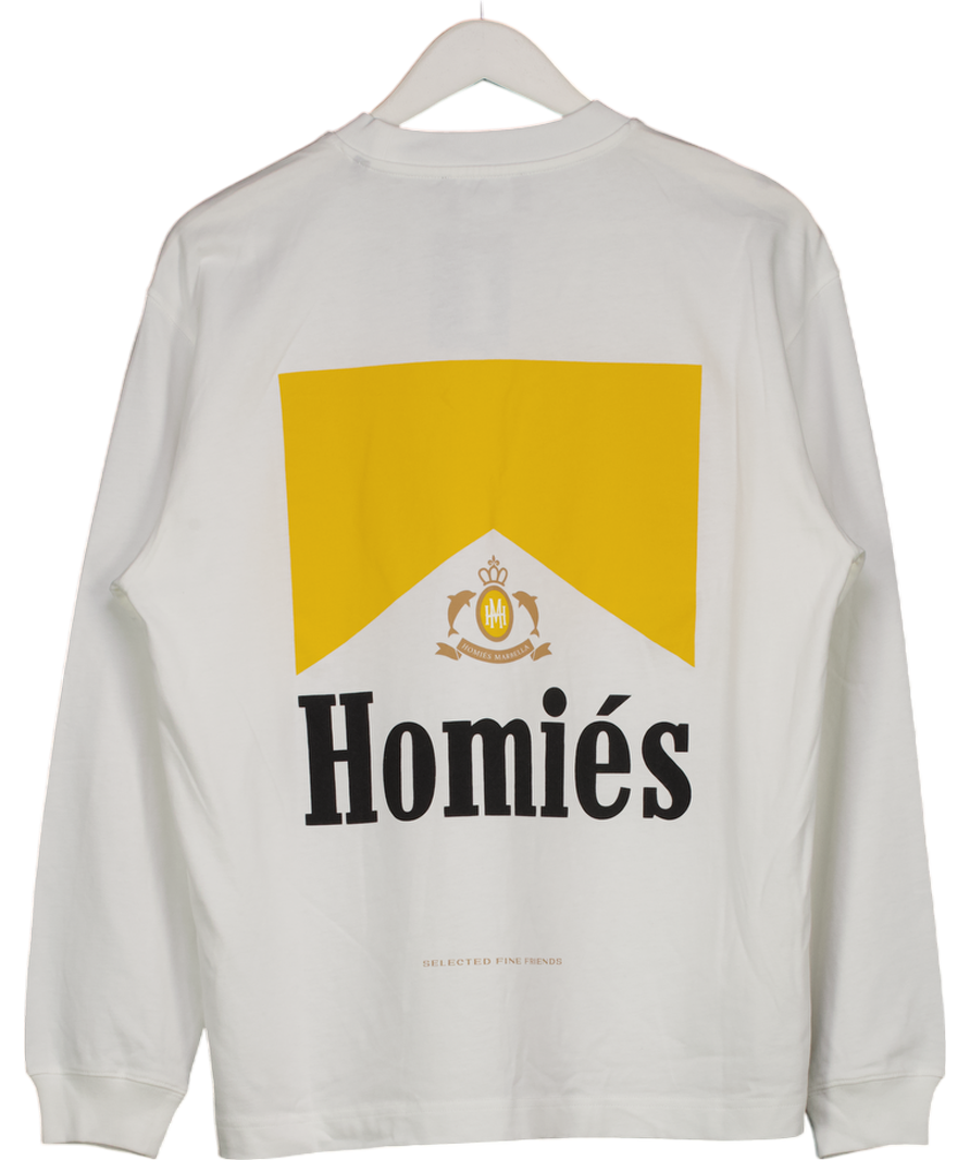 Homies White Long Sleeve Top UK S