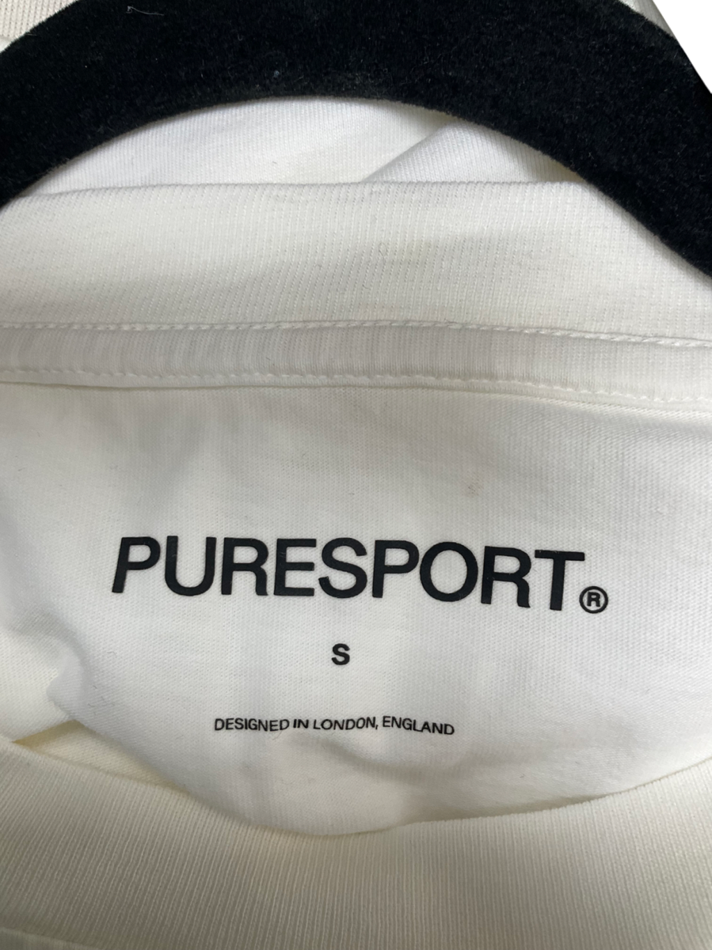 Puresport Cream Printed Logo T-shirt UK S
