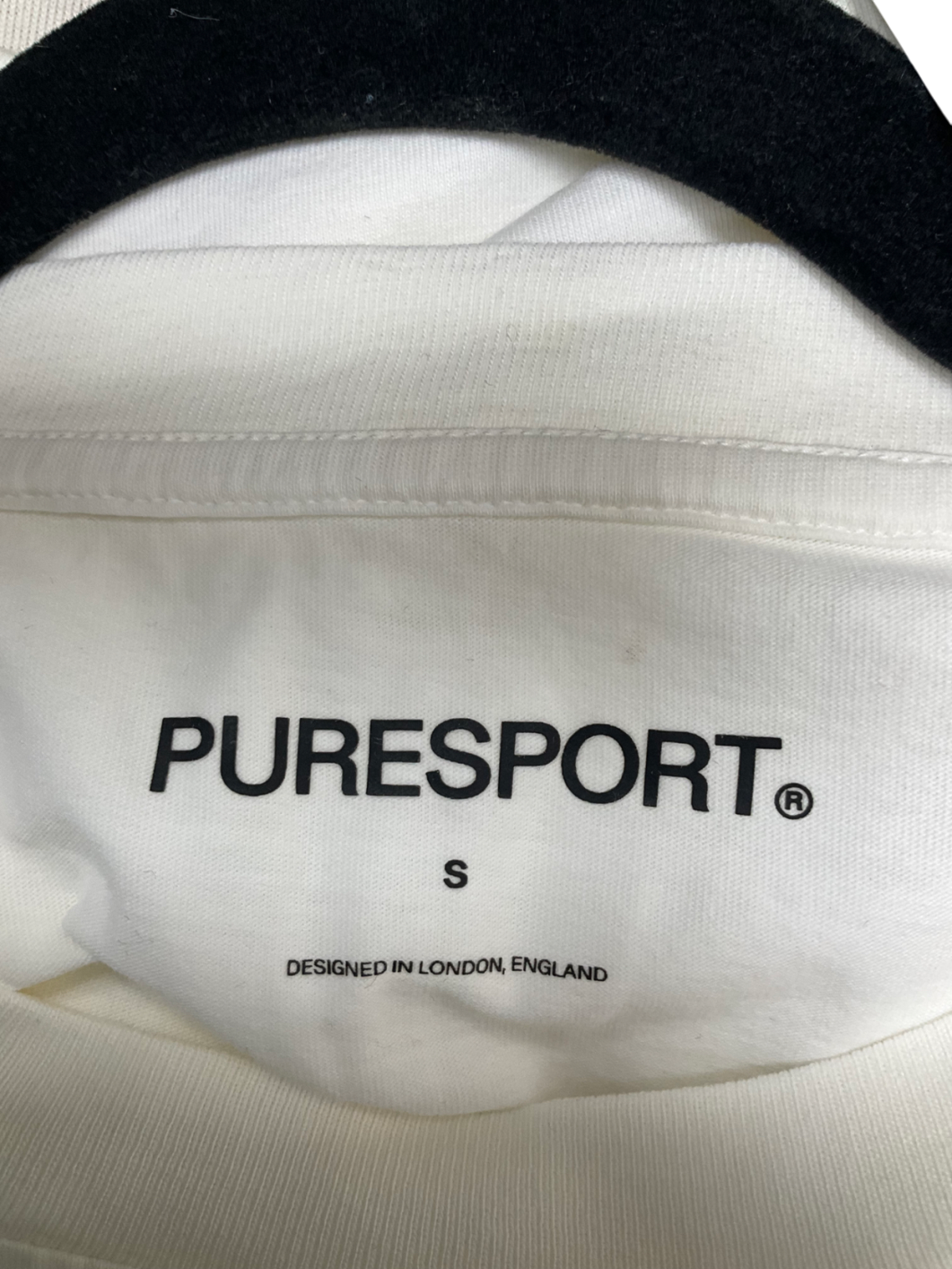 Puresport Cream Printed Logo T-shirt UK S
