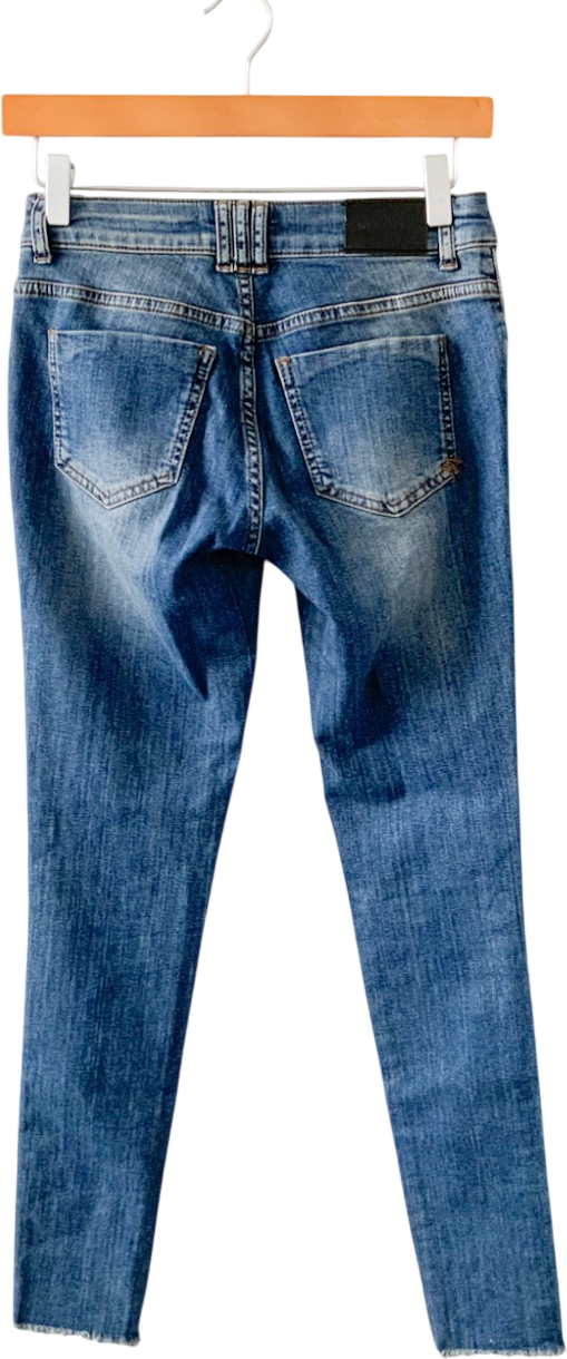 ANINE BING Blue Ripped Knee Skinny Jeans W26