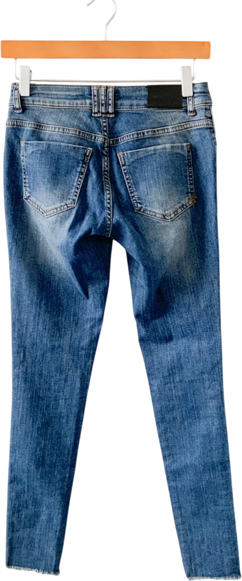 ANINE BING Blue Ripped Knee Skinny Jeans W26