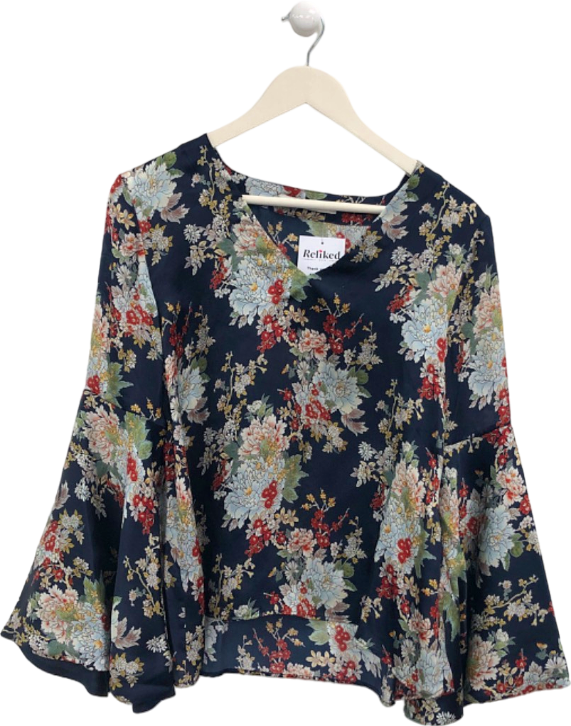 Uterqüe Multicolour Floral Print Blouse UK S