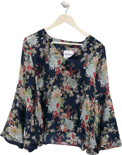 Uterqüe Multicolour Floral Print Blouse UK S