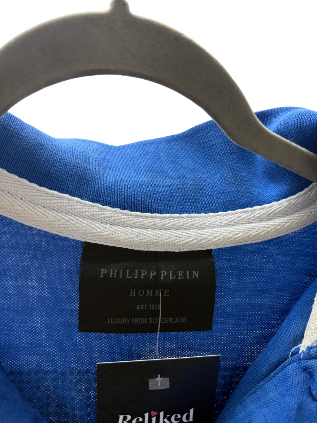 Philipp Plein Blue Cotton Polo Shirt UK XXL