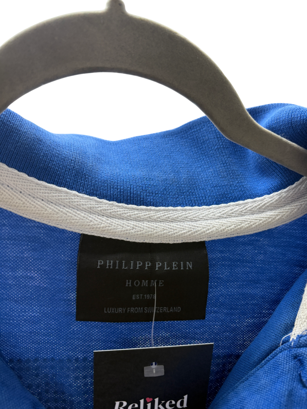 Philipp Plein Blue Cotton Polo Shirt UK XXL