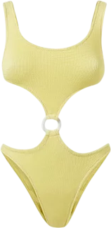 REINA OLGA Yellow Augusta One-piece Swimsuit One Size
