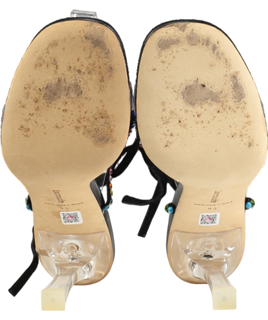 Larroude Black Gloria Disco Sandal UK 6.5 EU 39.5 👠