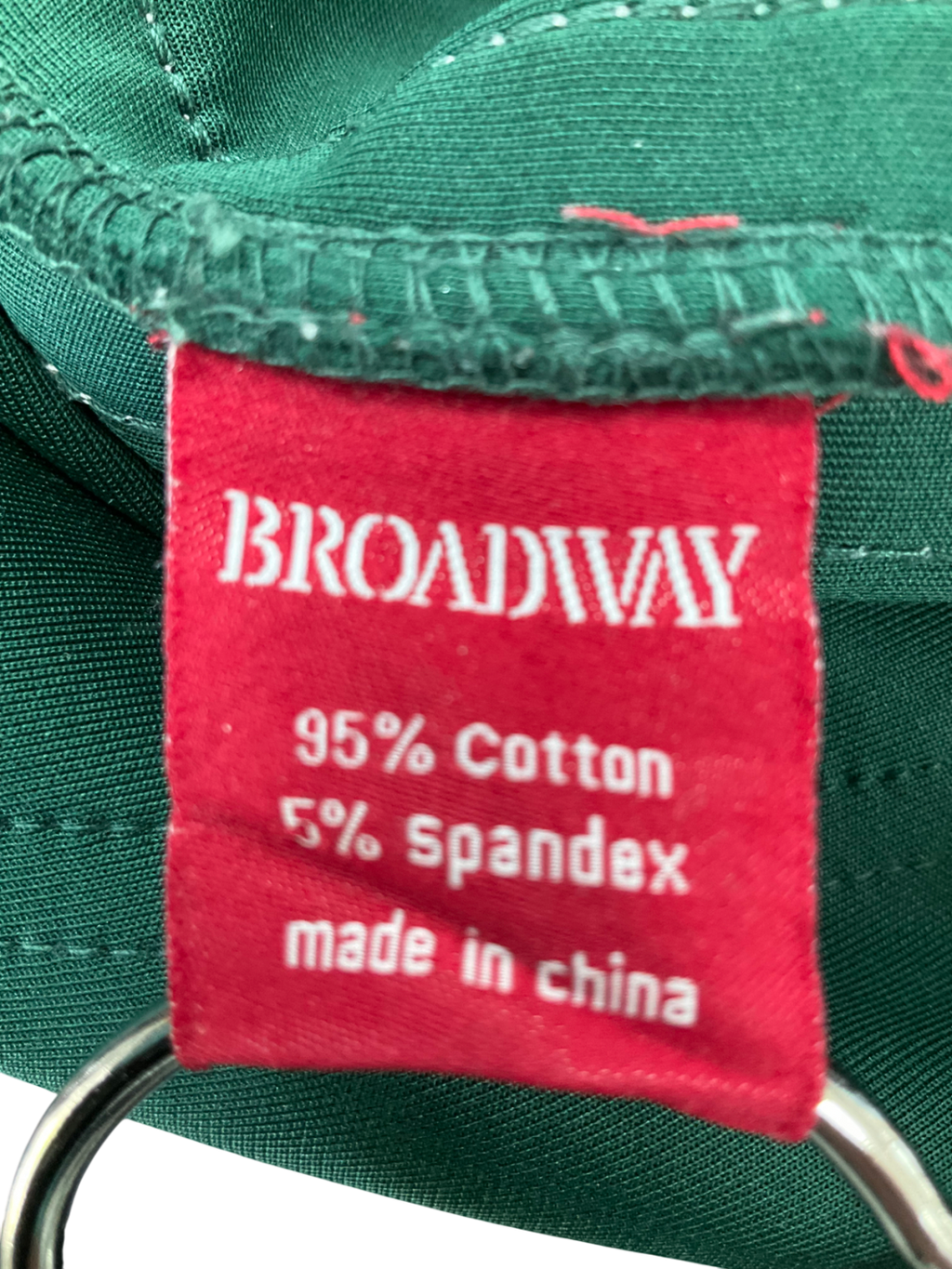 Broadway Green Rose Detail Slim Leg Joggers With Zip Hem UK L