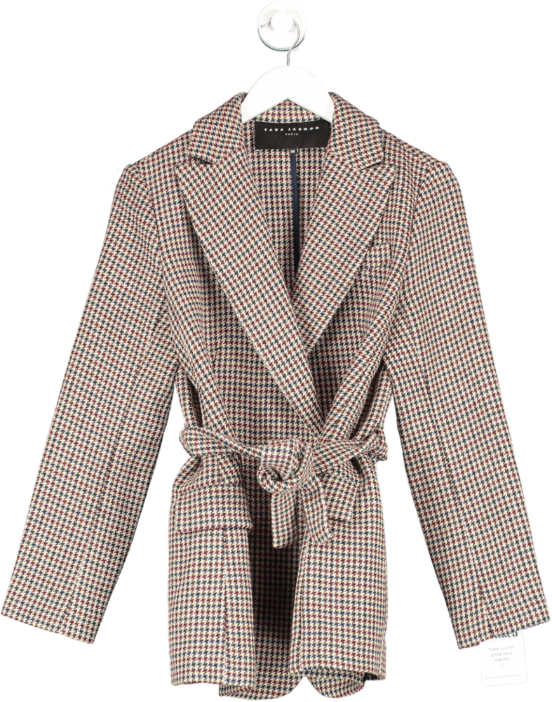 TARA JARMON Multicoloured Belted Blazer Jacket UK 38" CHEST